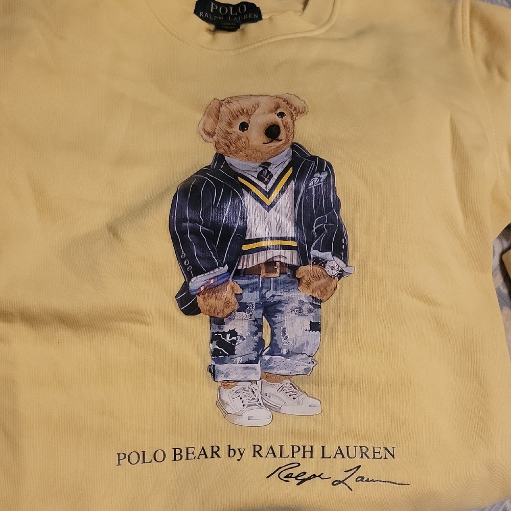 Ralph Lauren Polo Bear Graphic Sweatshirt in Yellow